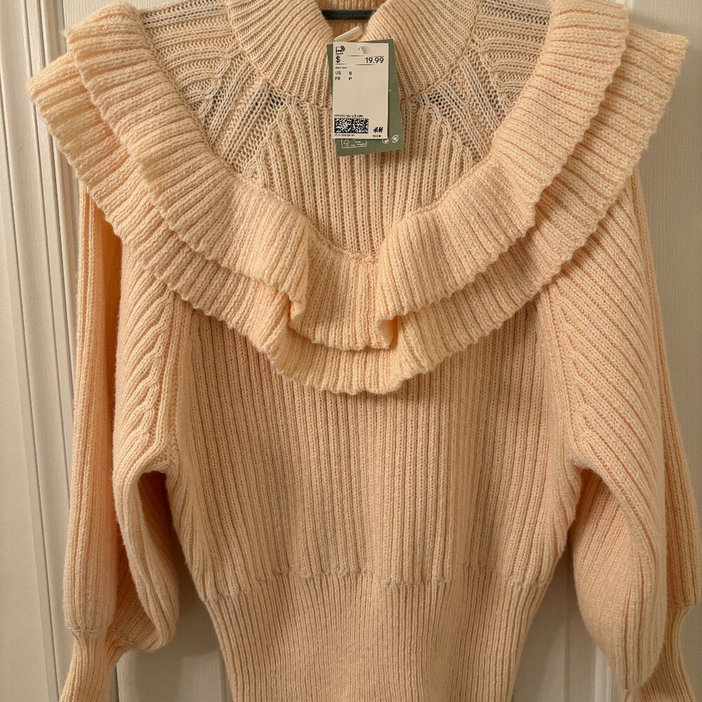 Cozy Ruffle Boho Sweater (NWT) - Picture 2 of 6